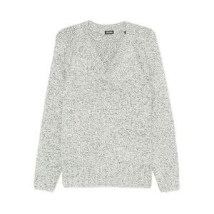 ZEGNA Men's Textured V-Neck Sweater Men WHITE Sweaters & Cardigans